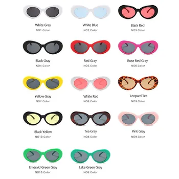 ONEVAN Oválný Punk sluneční Brýle, Ženy Vimtage Kulaté sluneční Brýle, Ženy 2021 Klasické Barevné Candy Barva Punk Sluneční Brýle Gafas De Sol 6646