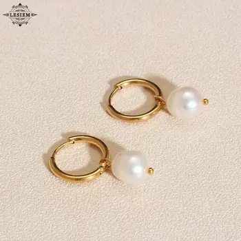LESIEM Nejnovější Zlaté barvě Lady náušnice 2021 módní Vintage perly se vším, co ženy náušnice svatební 698