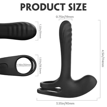Vibrační Penis Dual Prsten s Jazykem Klitoris Stimulátor pro Pár, Dálkové Ovládání Vibrátor Silnější Erekce, Zvýšení Sexuální Hračky 703