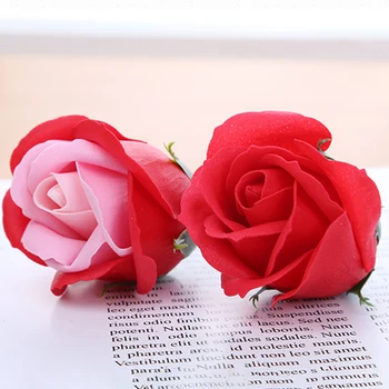 50ks 3-vrstvy Simulované Růžové Vonné Mýdlo Květ Vánoční Valentine Dárek k Narozeninám Svatbu, Nový Rok Dekorace 2021 73237