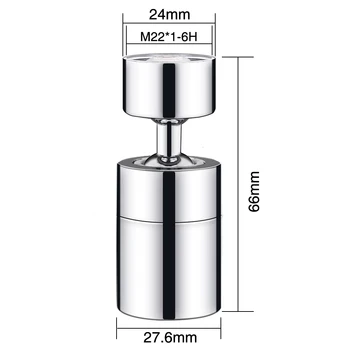 Praktická Kuchyňská Baterie Bubbler 360 ° Double Režimy 2-tok proti Stříkající vodě Vhodné Splash Filtr Kohoutek Sprej Kuchyně L1