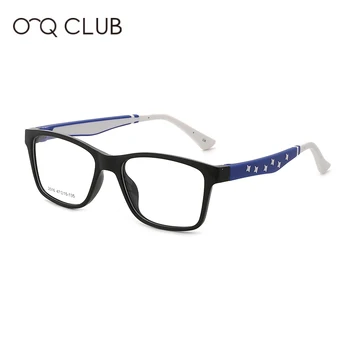 O-Q-KLUBU Děti Brýle Modré Světlo Brýle Star Patten Flexibilní Dětí Squre Brýle Krátkozrakost Optické Počítačové Brýle 2516 812