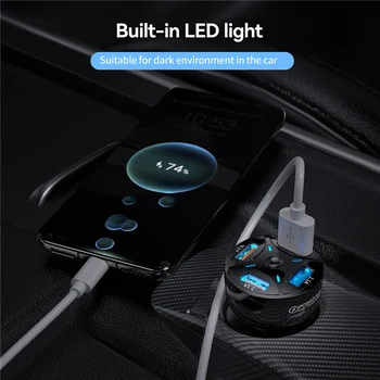 Lovebay 7A Nabíječka do Auta 4 USB Porty Rychlé Nabíjení QC 3.0 LED Mobilní Telefon Rychle, Auto-Nabíječka Pro iPhone, Xiaomi, Huawei Adaptér Do Auta