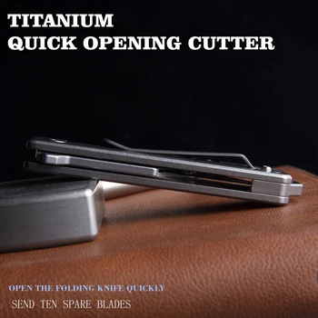 Titanové slitiny skládací nůž multifunkční vysoká tvrdost přenosné venkovní nouzové zdravotnické záchranné nástroj nůž 90280