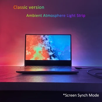 Sync LED Pásky RGB PC Okolního Strip Světlo, Hudba, Rytmus WS2812b Programovatelné Ploše Obrazovky Podsvícení Klávesnice Propojení USB Strip 9226