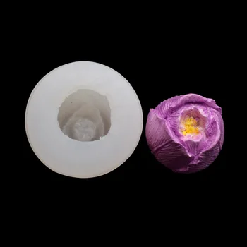 Rose/Tulipán Svíčka Formy Čokoládové Formy Led, Řezbářství Ice Cube Formy DIY Mýdlo Silikonové Formy, Ruční práce Aromaterapie Sádrové Formy 975