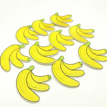 100ks Velkoobchodní Vyšívané Banán Žehlička Na Záplaty Šít Na Ovoce Samolepky pro Děti Oblečení Patch Opravy DIY Džíny, Tašky, Tkaniny 983